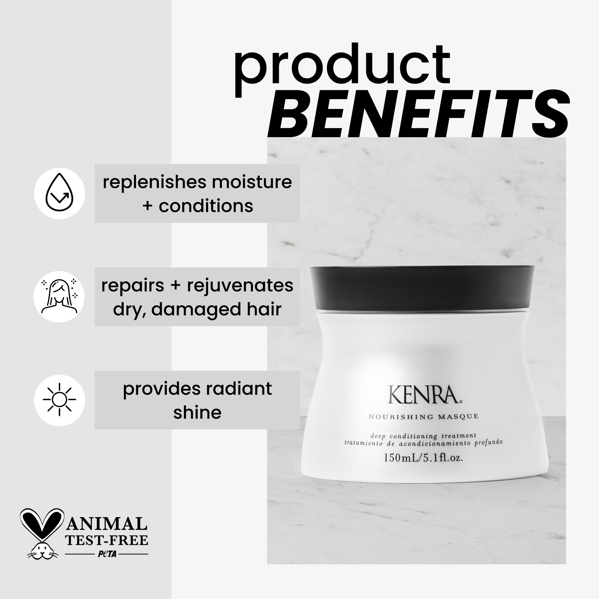 Kenra Nourishing Masque jar closeup showing rich conditioning formula