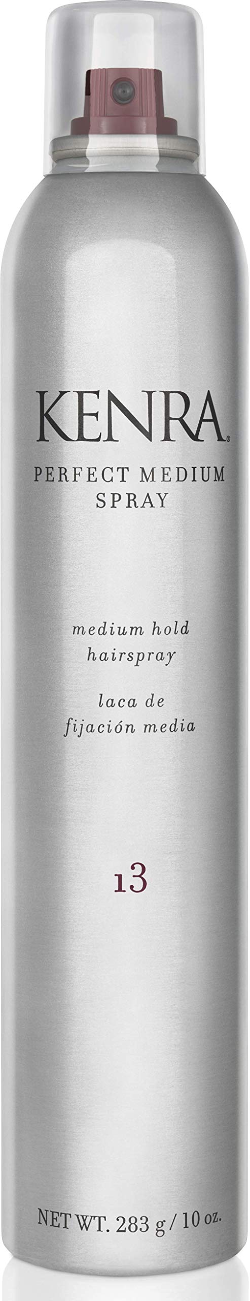 Kenra Perfect Medium Spray: botella visible para peinado suave y controlable