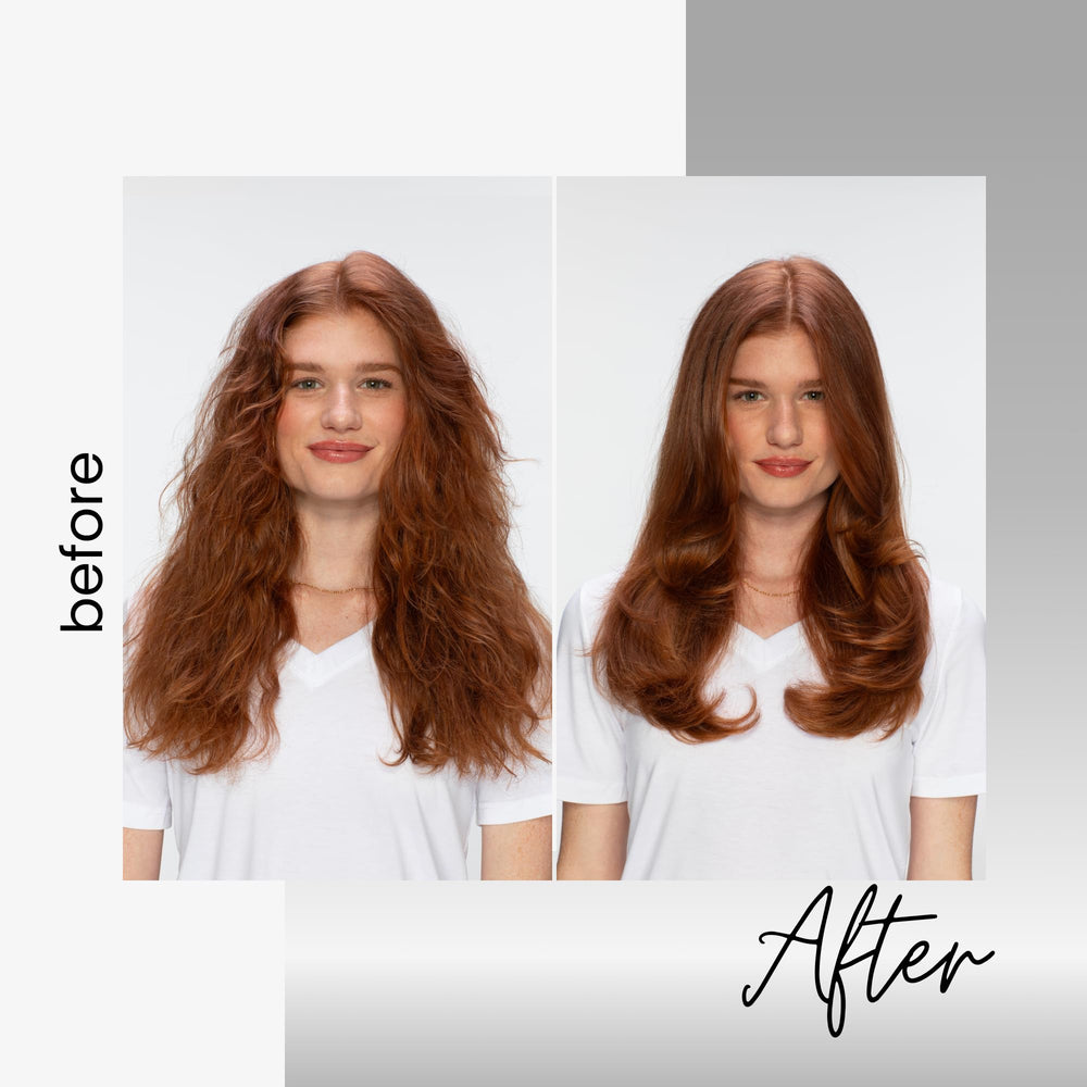 Kenra Platinum Blow-Dry Spray being applied to hair for detangling and smoothing