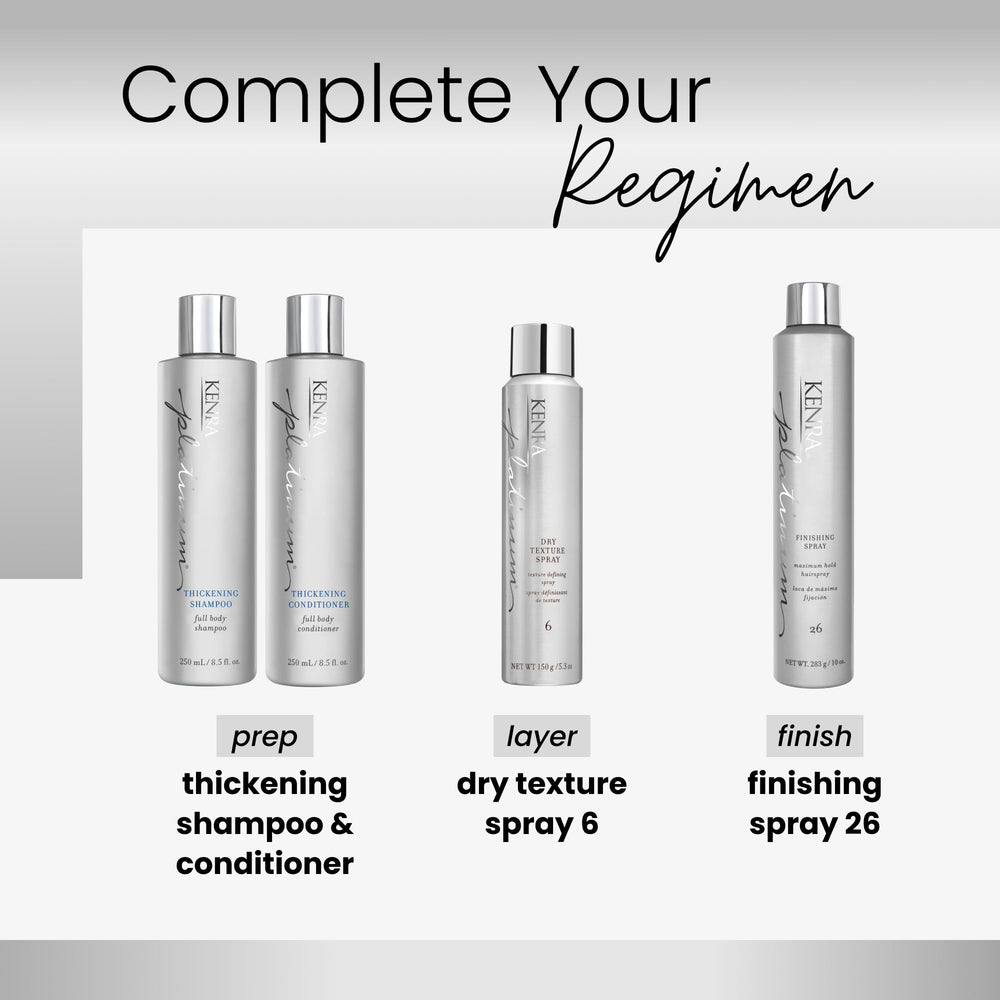 Kenra Platinum Dry Texture Spray offers a lightweight, non-drying feel