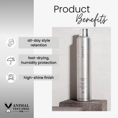 Kenra Platinum Finishing Spray nozzle-mist for fast-drying application and even coverage.