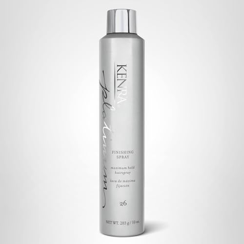 Kenra Platinum Finishing Spray bottle-ready packaging showcases premium styling control.