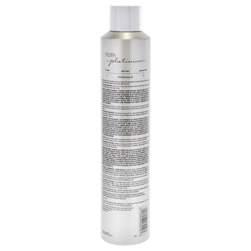 Kenra Platinum Finishing Spray shampoo-soluble formula rinses clean when washing.