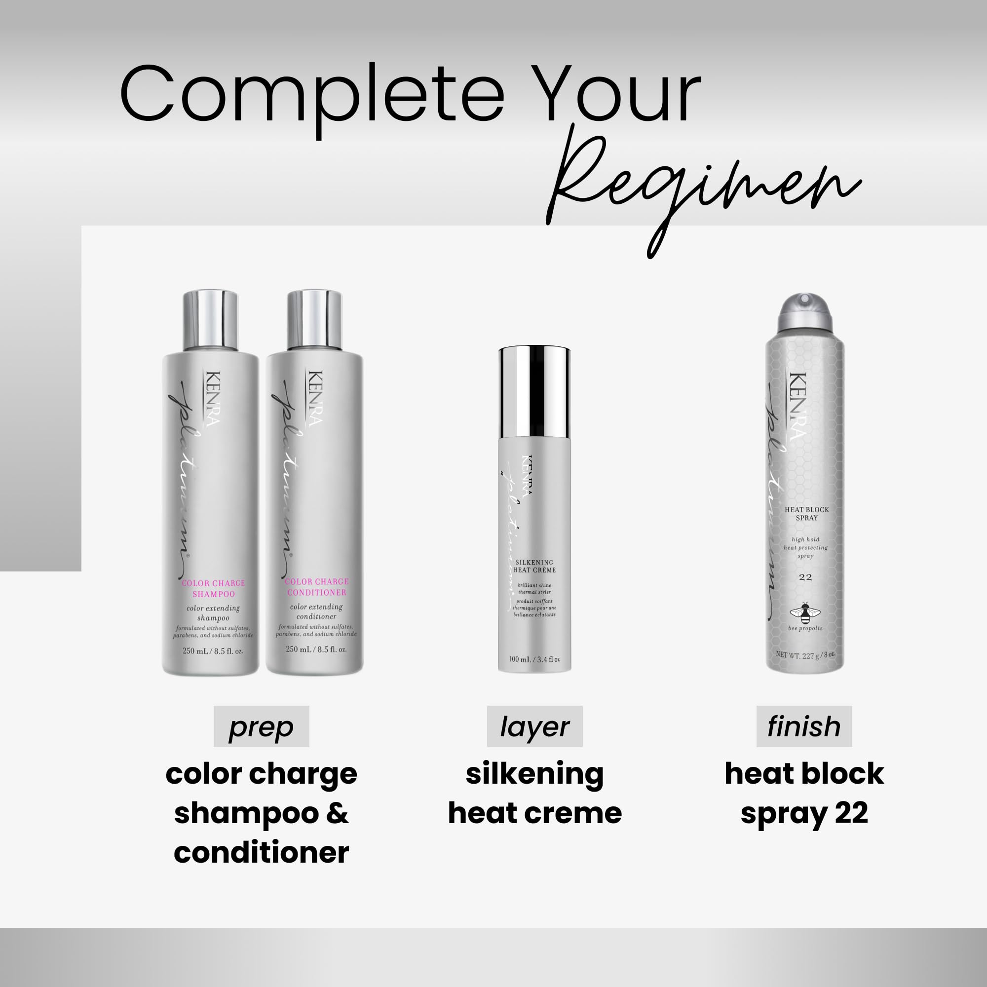 Kenra Platinum Heat Block Spray 22 refreshing style with strong hold.