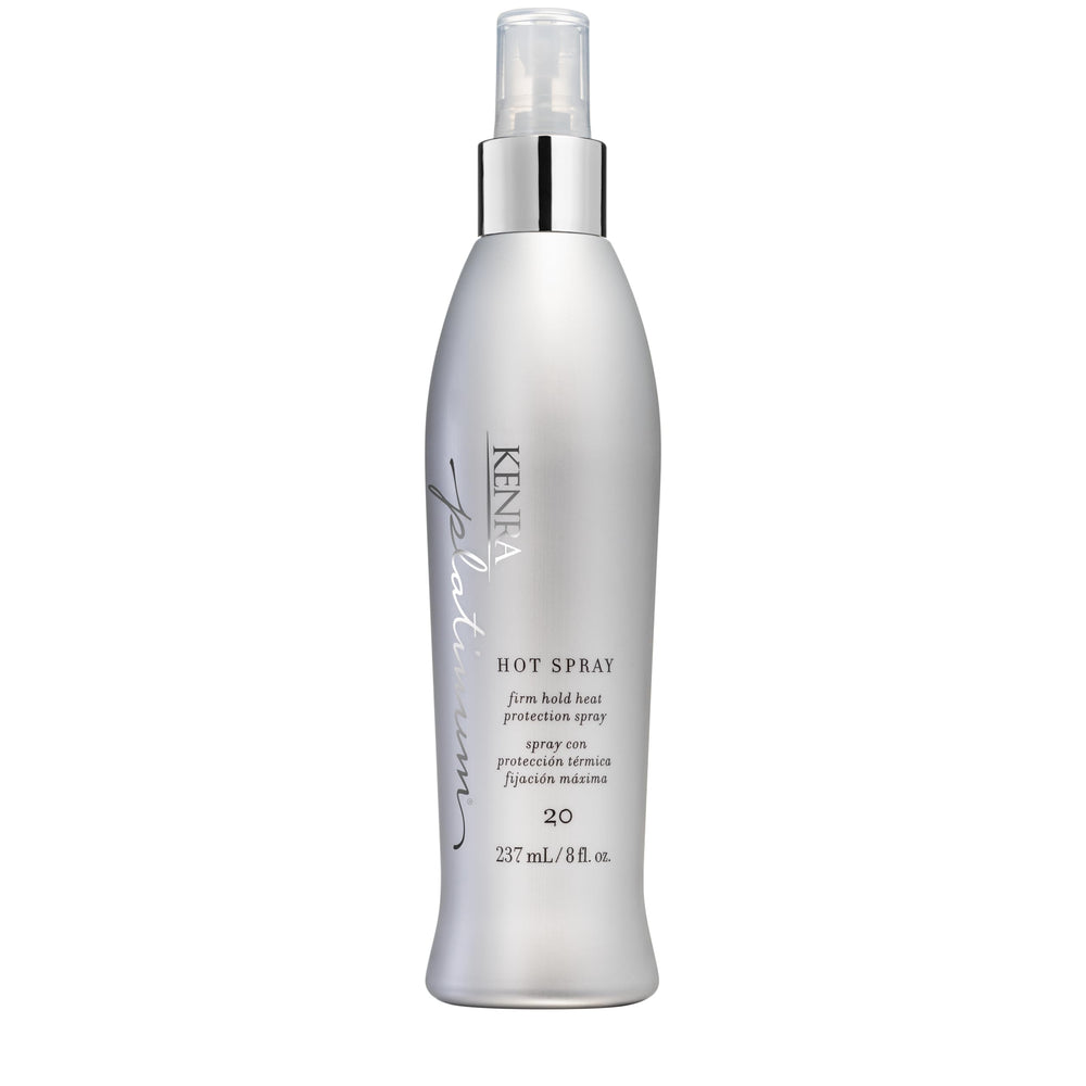 Kenra Platinum Hot Spray 20 bottle front ready for daily thermal protection styling