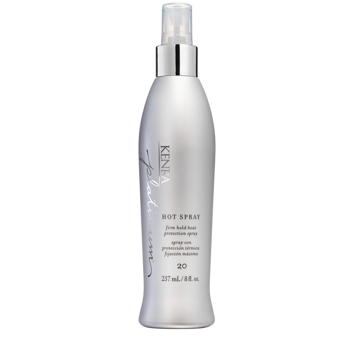 Kenra Platinum Hot Spray 20 bottle front ready for daily thermal protection styling