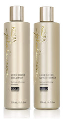 Kenra Platinum Luxe Shine shampoo bottle highlights premium care for radiant hair