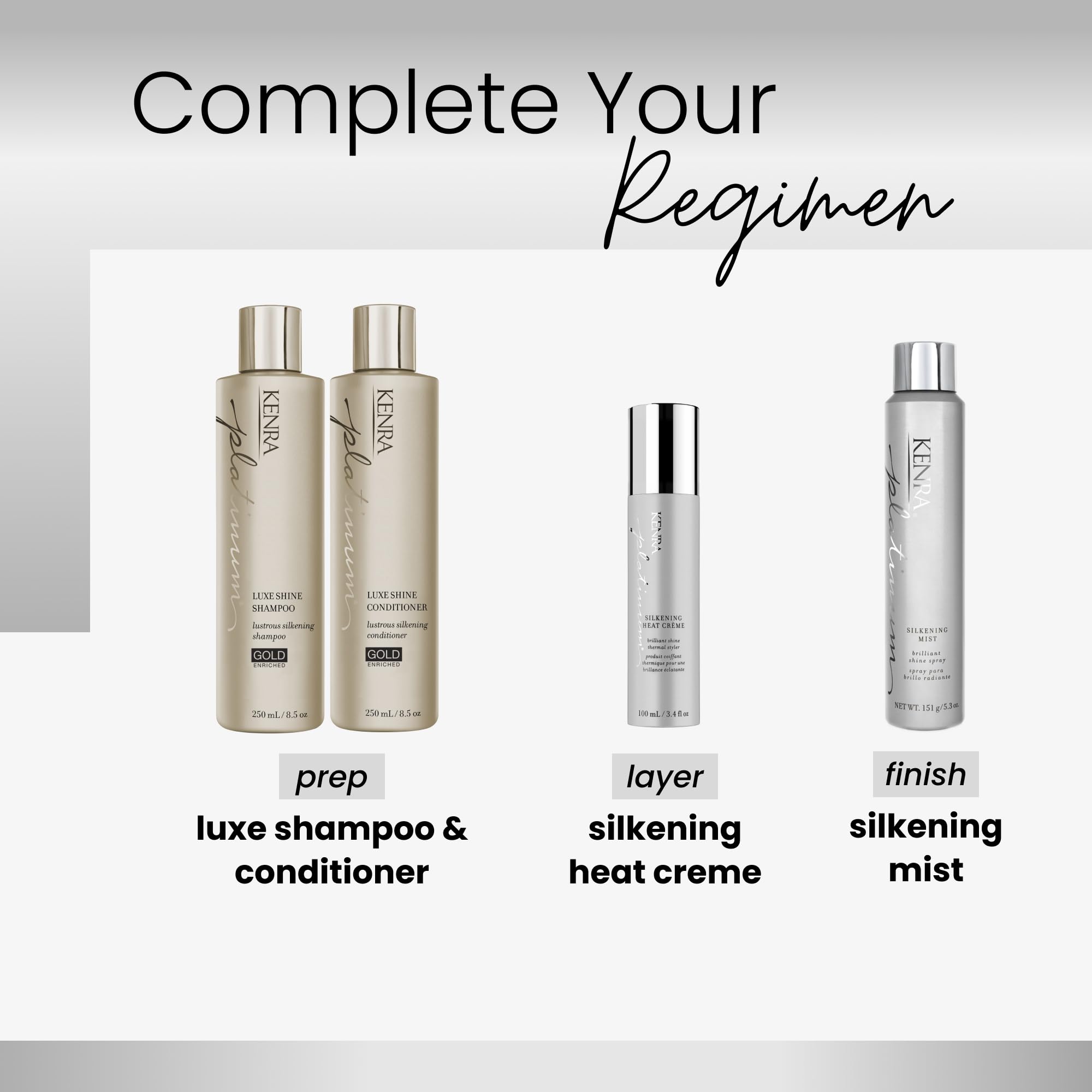 Silkening Mist detangles hair for easier styling and combing.