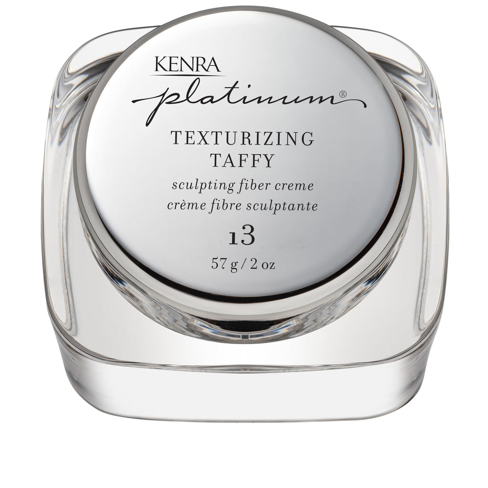 Kenra Platinum Texturizing Taffy 13 bottle packaging shown for premium styling product