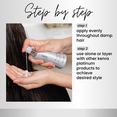Kenra Platinum Thickening Glaze layered under products for thicker results