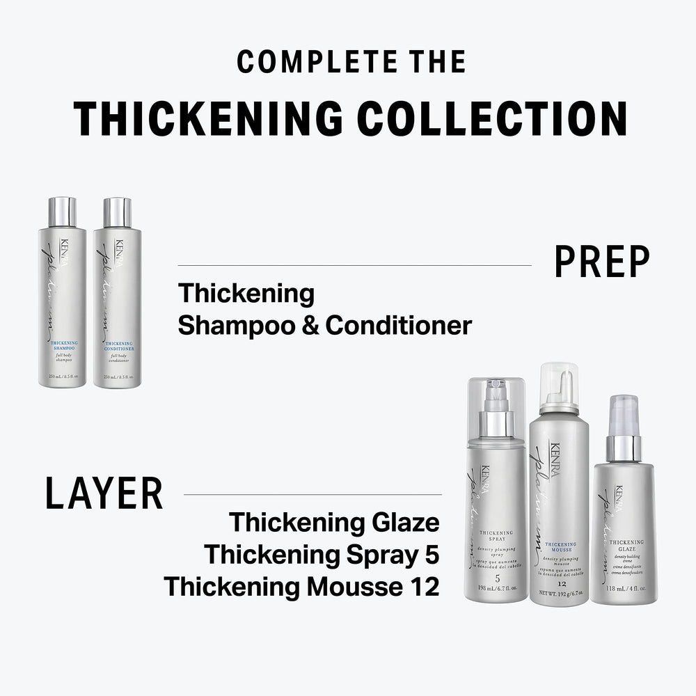 Kenra Platinum Thickening Mousse 12 humidity resistance hint on bottle demonstrates up to 48-hour protection.