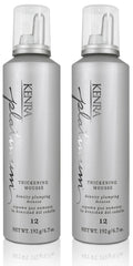 Kenra Platinum Thickening Mousse front bottle view showing volumizing formula for fuller hair.