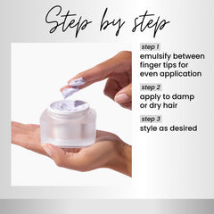 Kenra Platinum Whipped Taffy 20 finish on hair highlighting ultra-matte look and firm hold