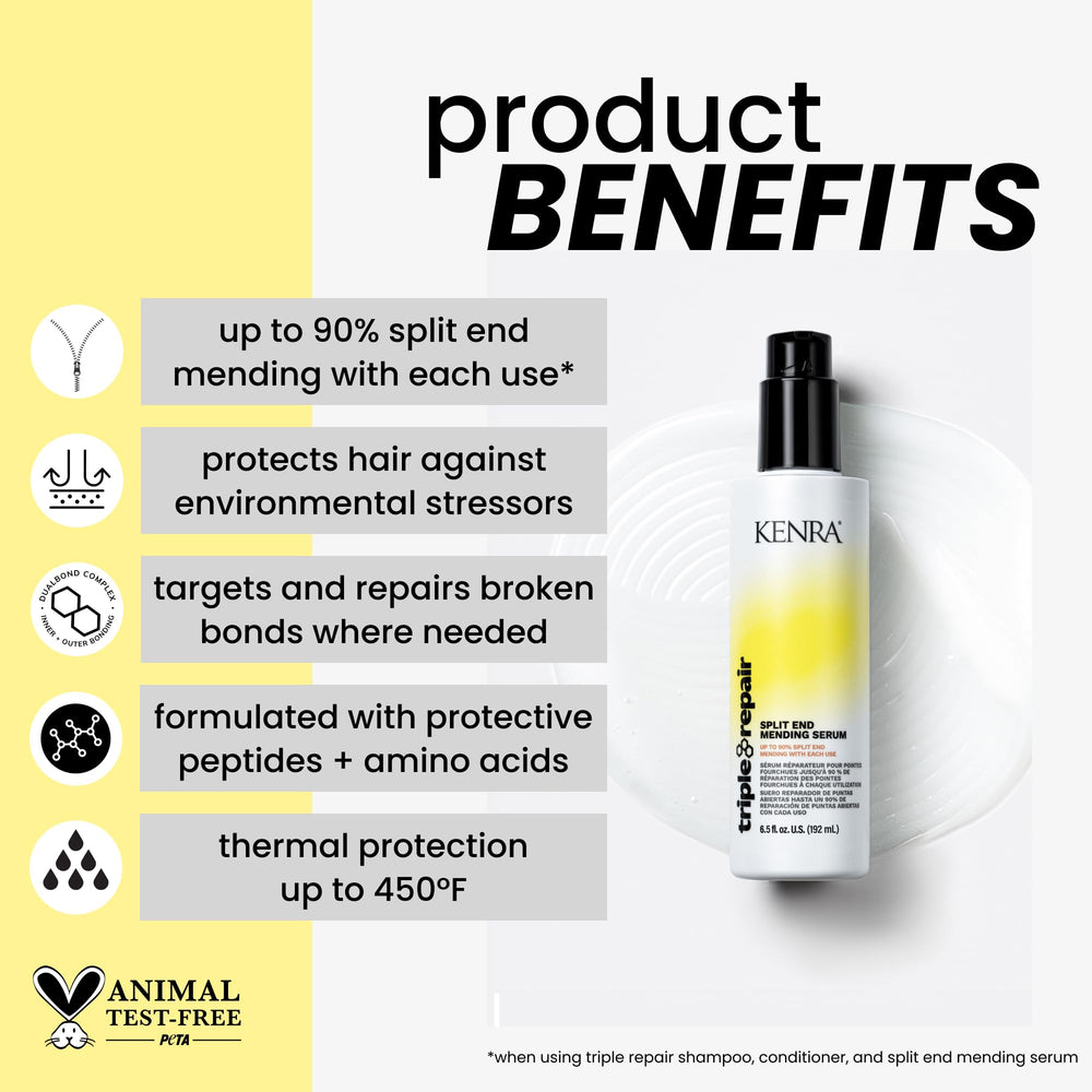 Kenra Triple Repair serum pump demonstrates precise, even application