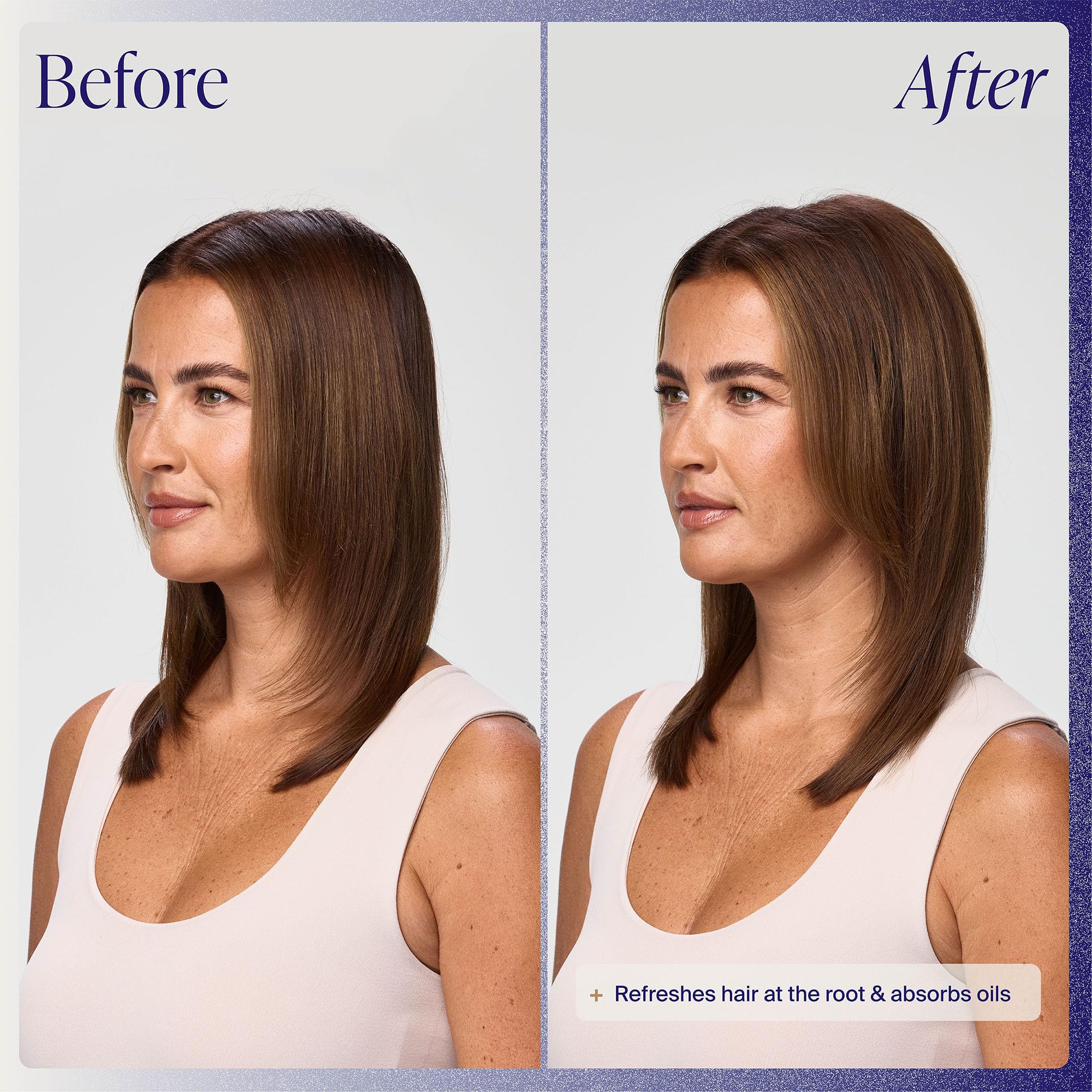 Kenra Volume Dry Shampoo applied at roots to reset your style