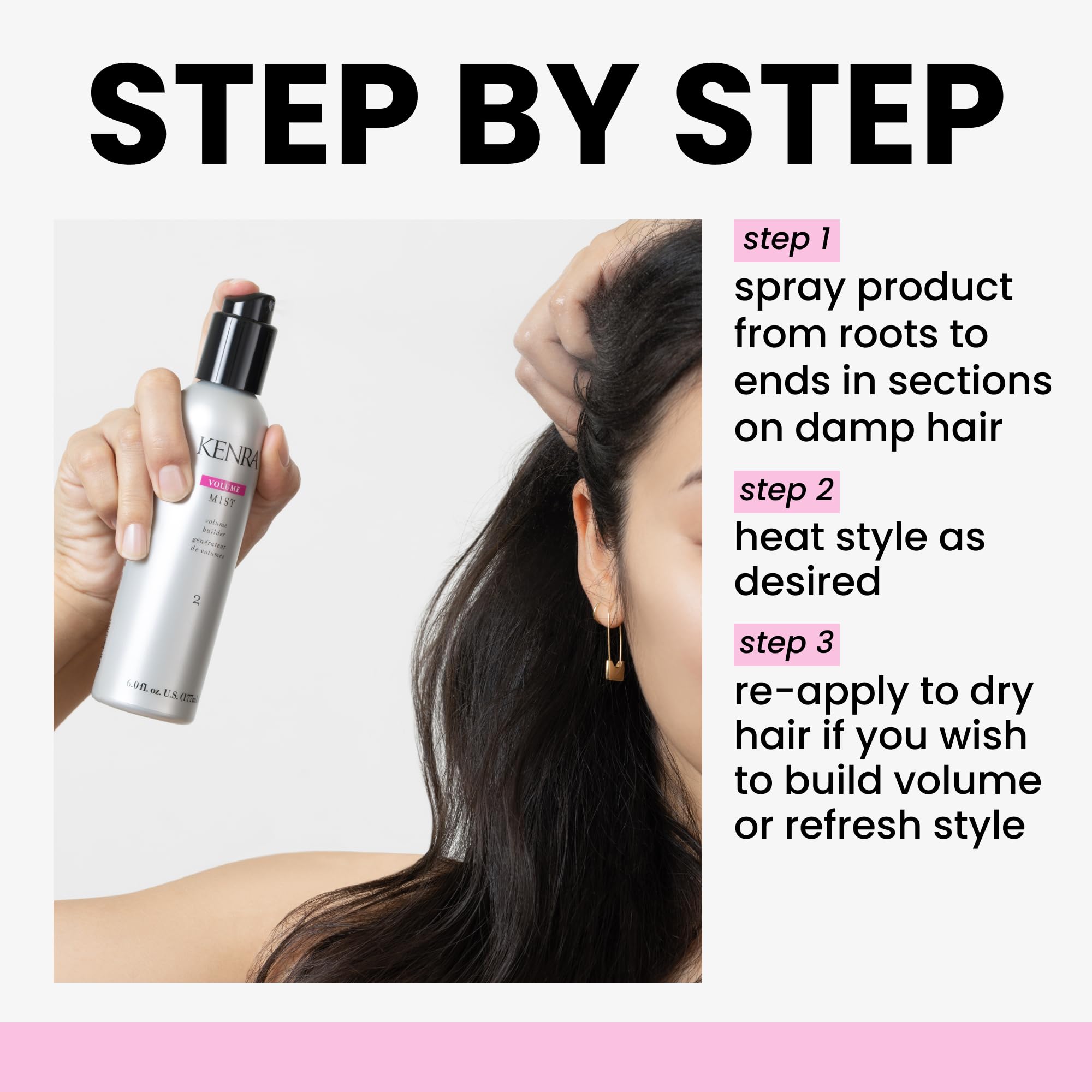 Kenra Volume Mist 2, acabado flexible que se mantiene sin apelmazar.