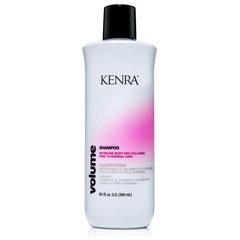 Kenra Volume Shampoo bottle splash showing lift and body