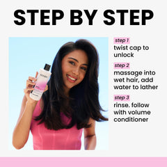 Kenra Volume Shampoo foamy lather demonstrates cleansing and fullness