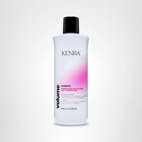 Kenra Volume Shampoo bottle with display suggests salon-grade performance