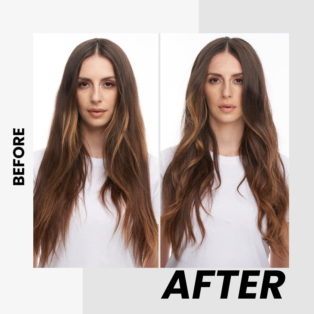 Kenra Volume Spray 25, aplicación en peinado, define con brillo