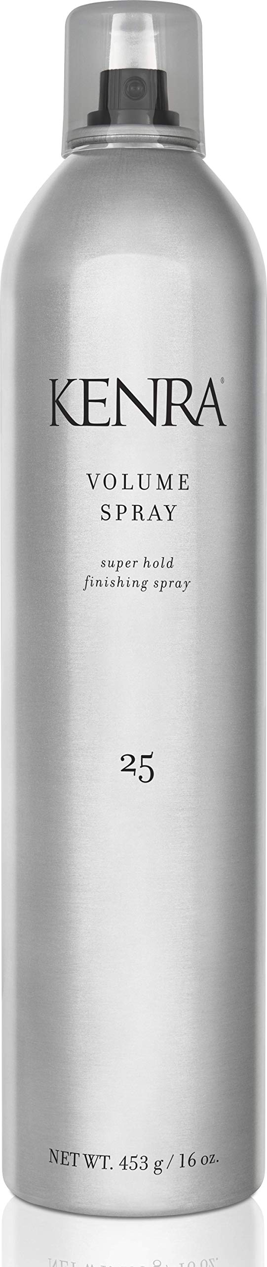 Kenra Volume Spray 25 bottle front showing the design and 16 oz size for maximum hold