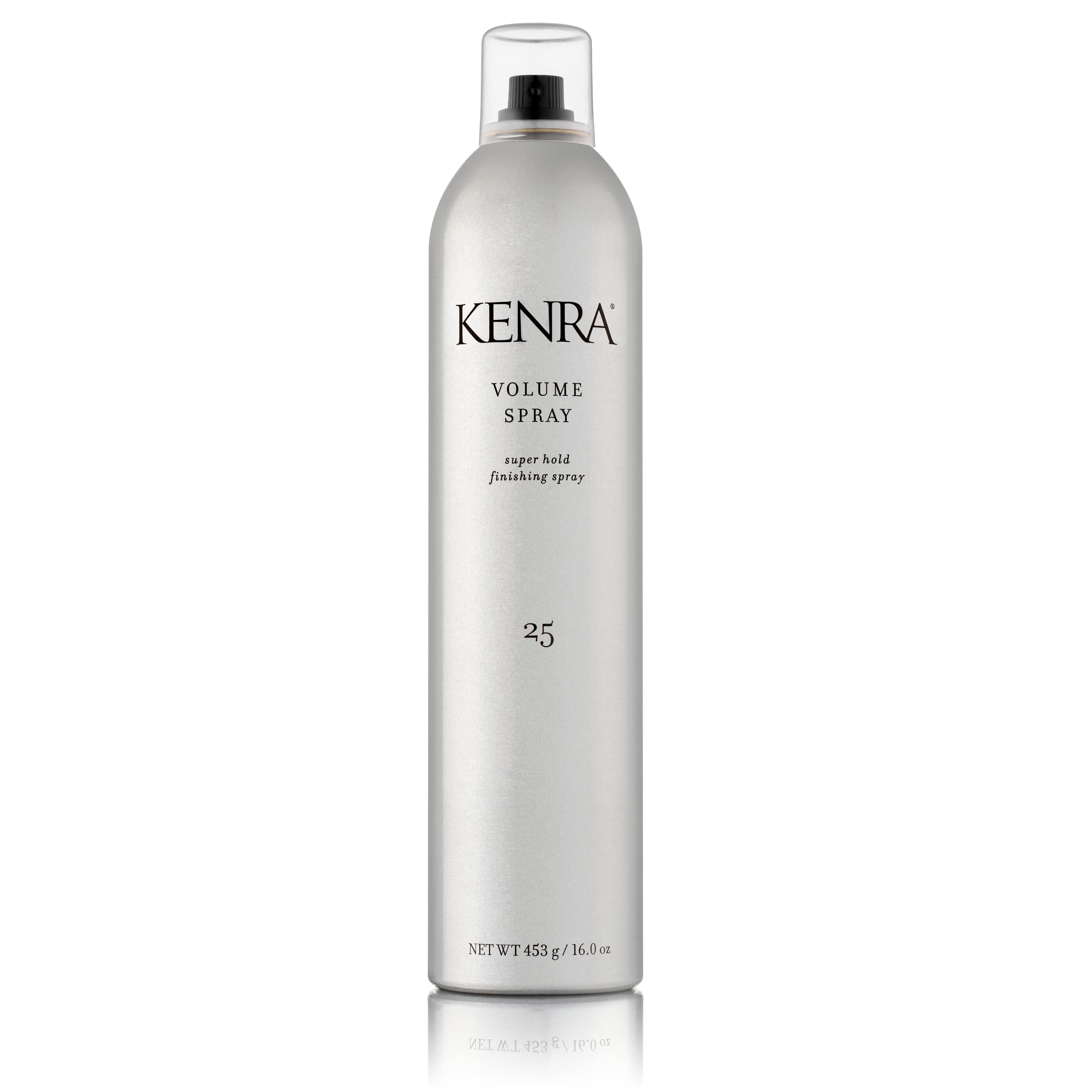Kenra Volume Spray 25 bottle shown on vanity, maximizing hold for lasting styles