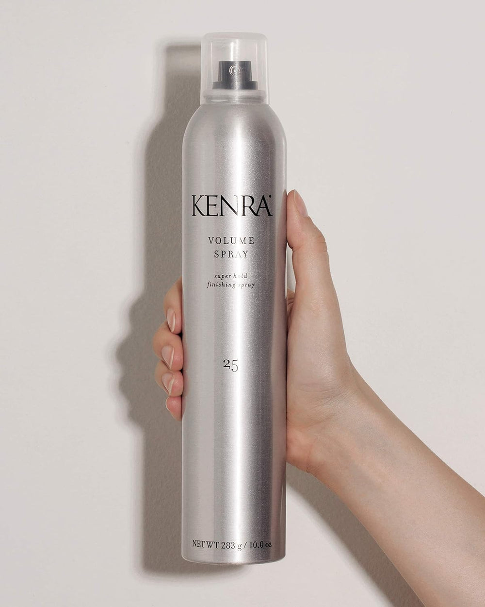 Kenra Volume Spray 25 applied to styled hair for lasting hold and natural shine.