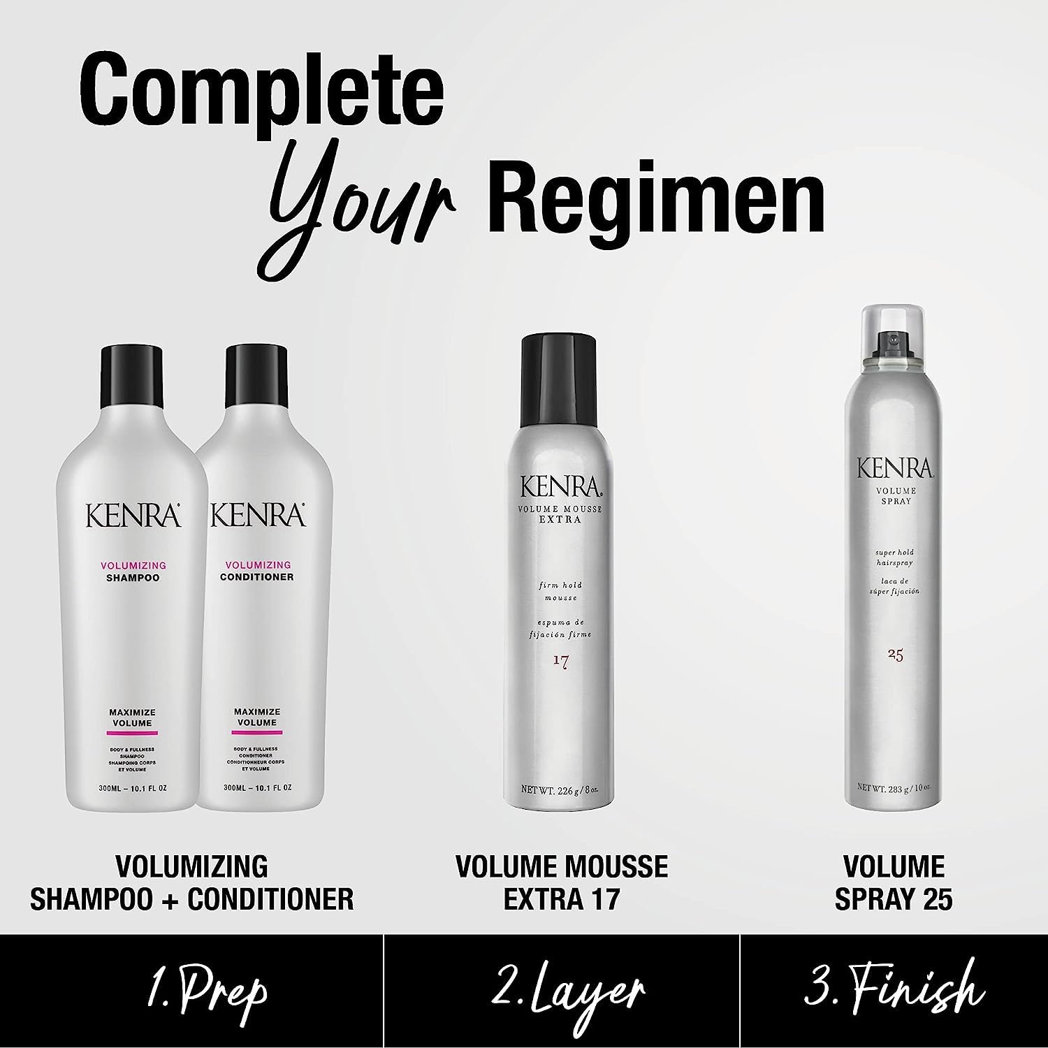 Kenra packaging highlights Volume Spray 25 duo pack.