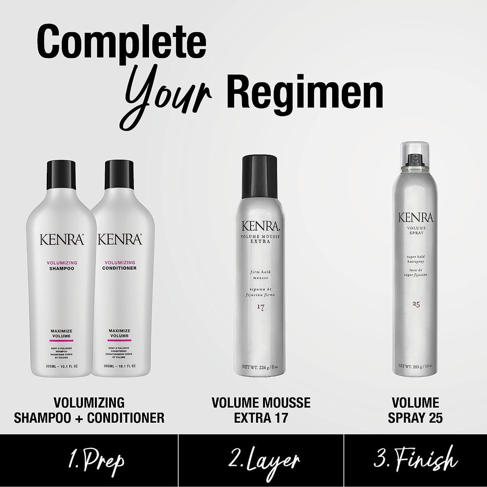 Kenra packaging highlights Volume Spray 25 duo pack.