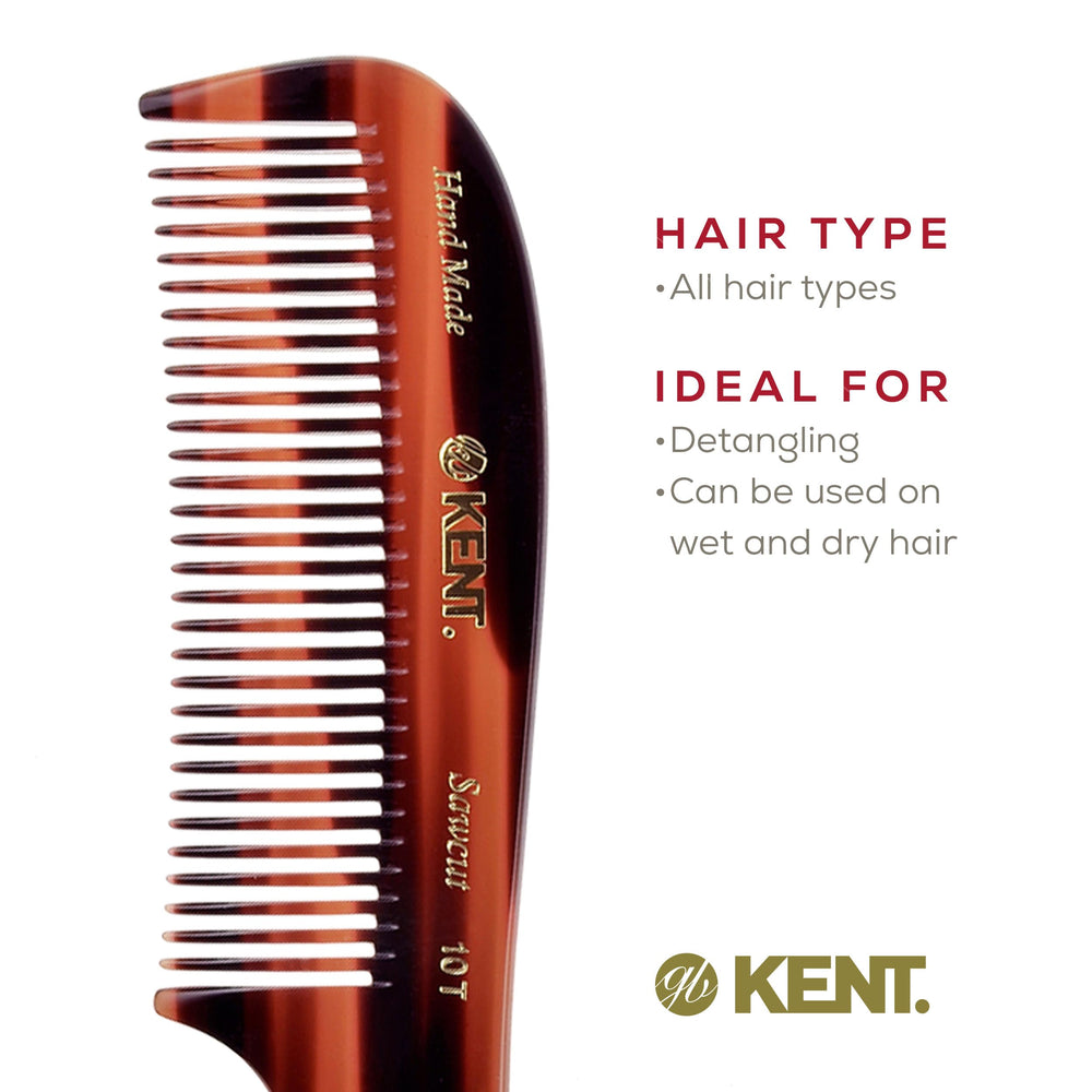 Kent wide teeth distribute scalp oils during brushing