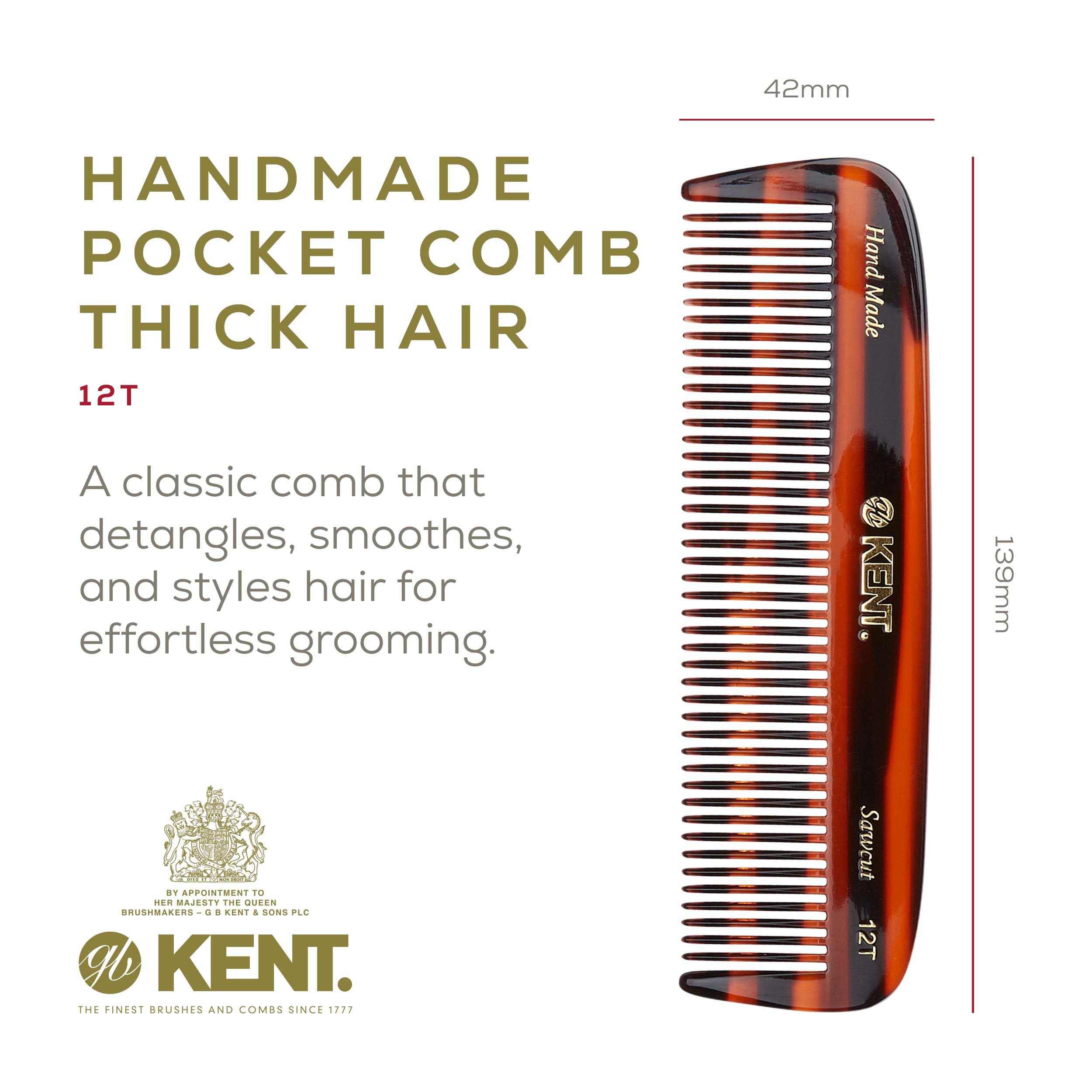 Kent 12T detangling comb in shower for smooth oil distribution during detangling