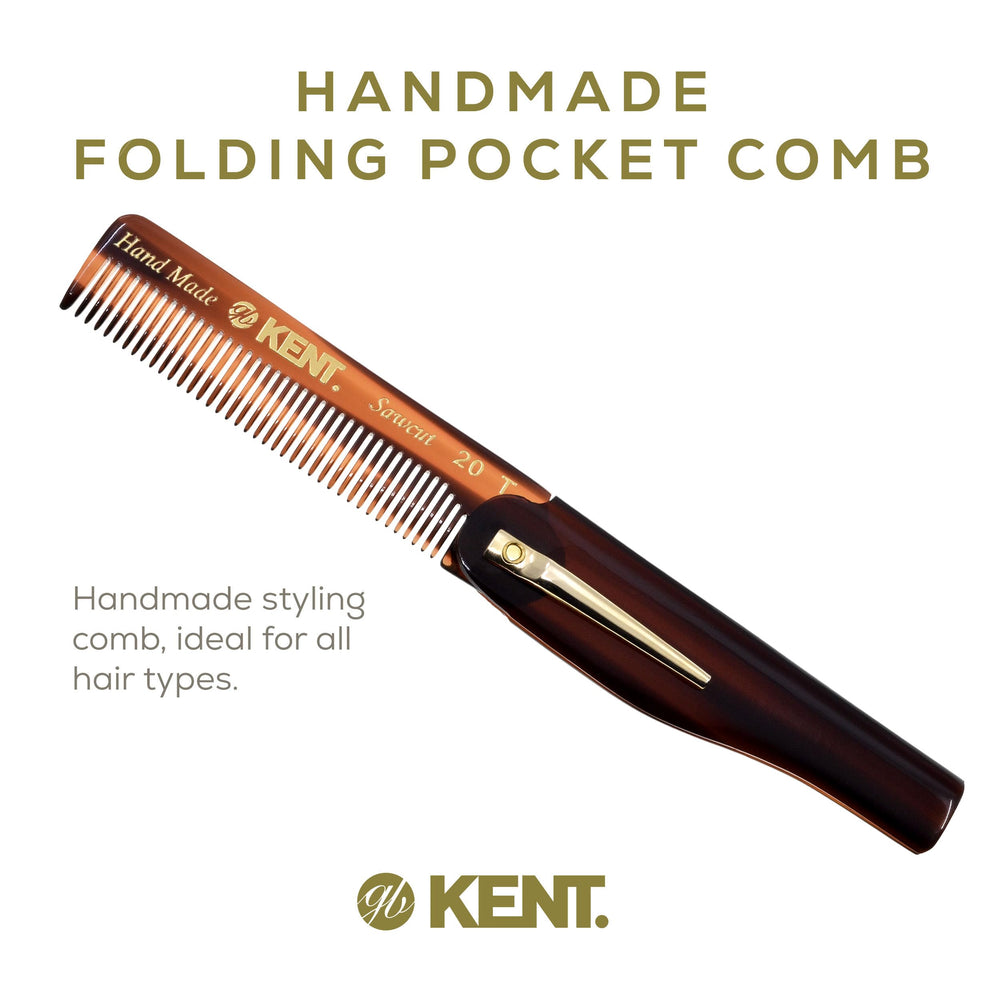 Kent 20T fine-tooth detail highlights precise detangling and sculpting of facial hair