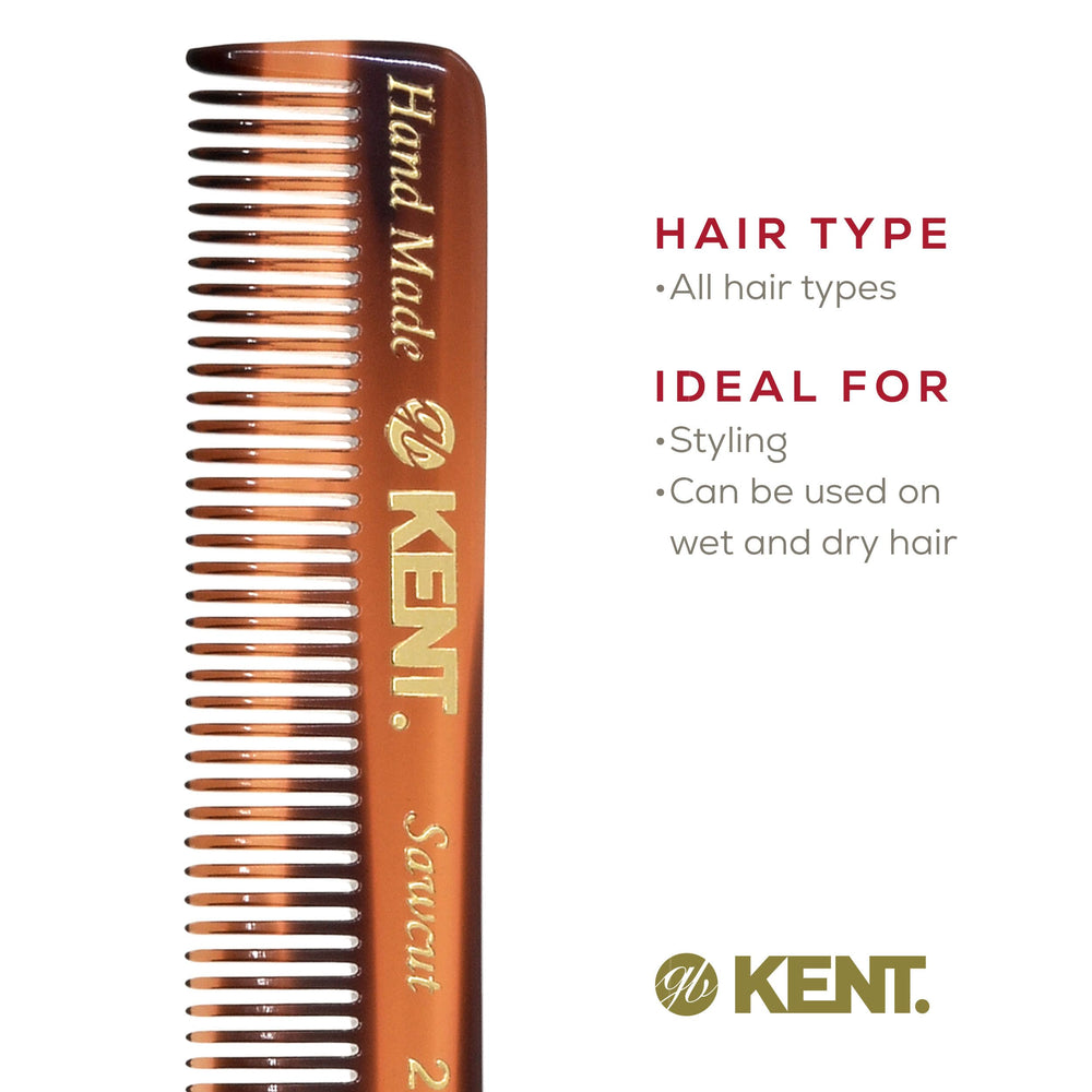 Kent 20T saw-cut teeth deliver a gentle, snag-free detangling experience