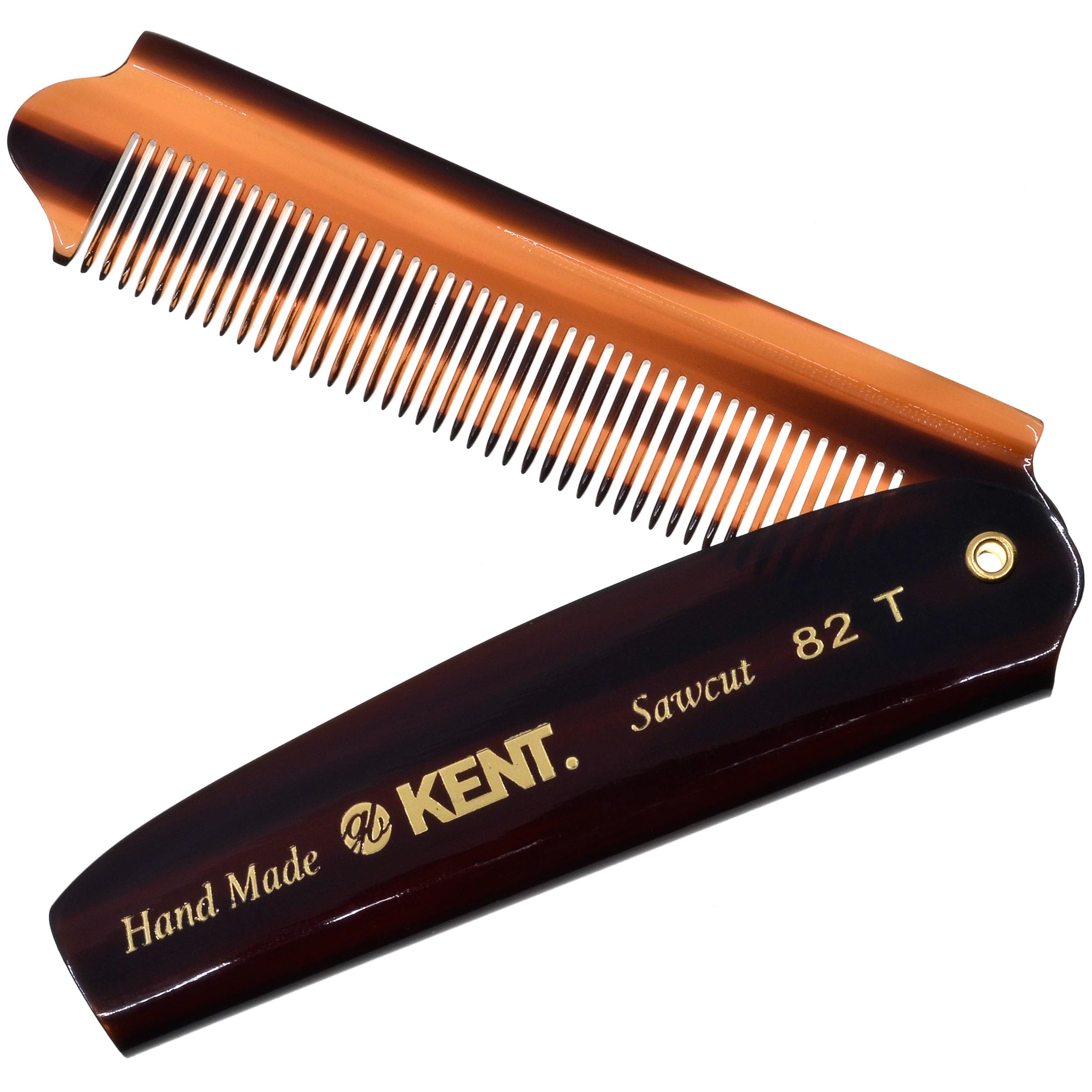 Kent 82T pocket comb open length for on-the-go styling.