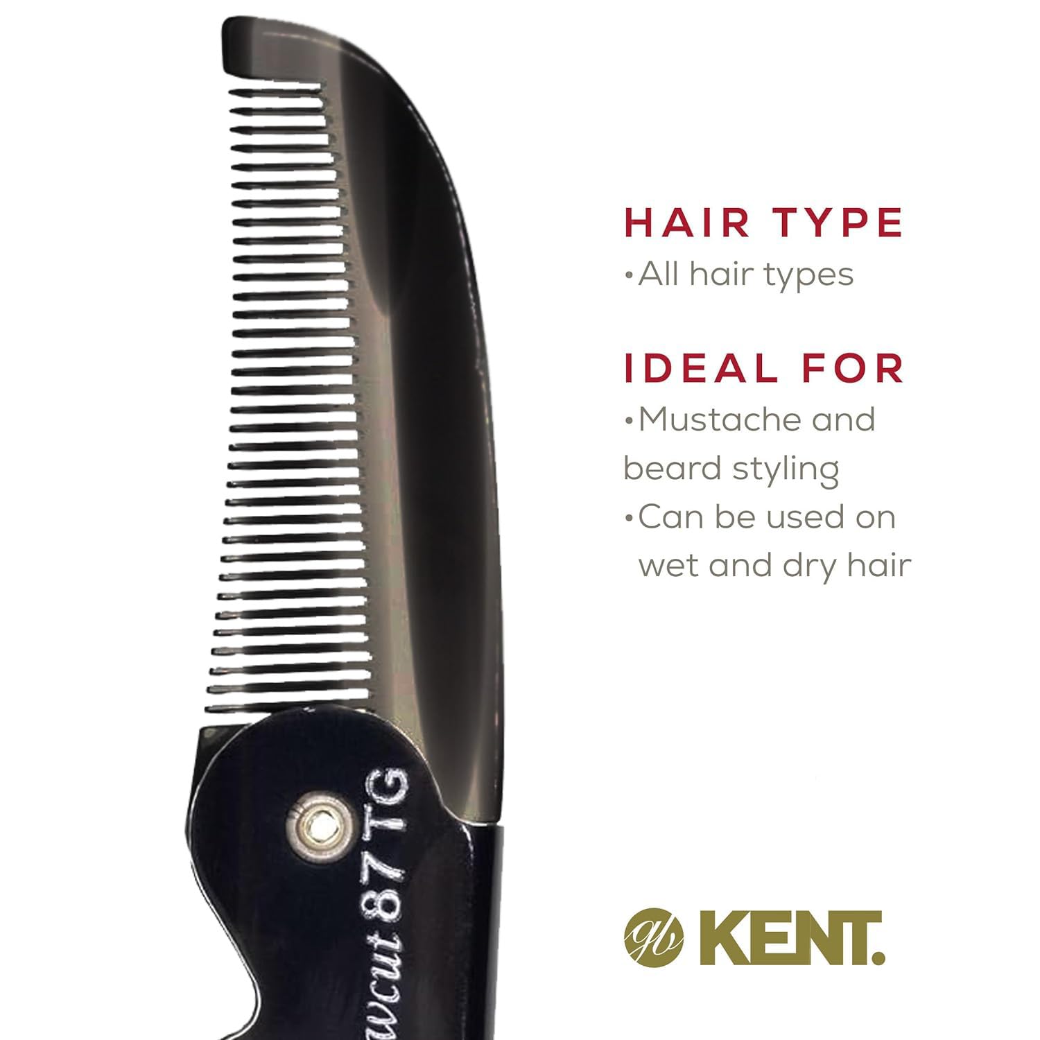 Kent 87T compact folding design fits pockets for quick touch-ups