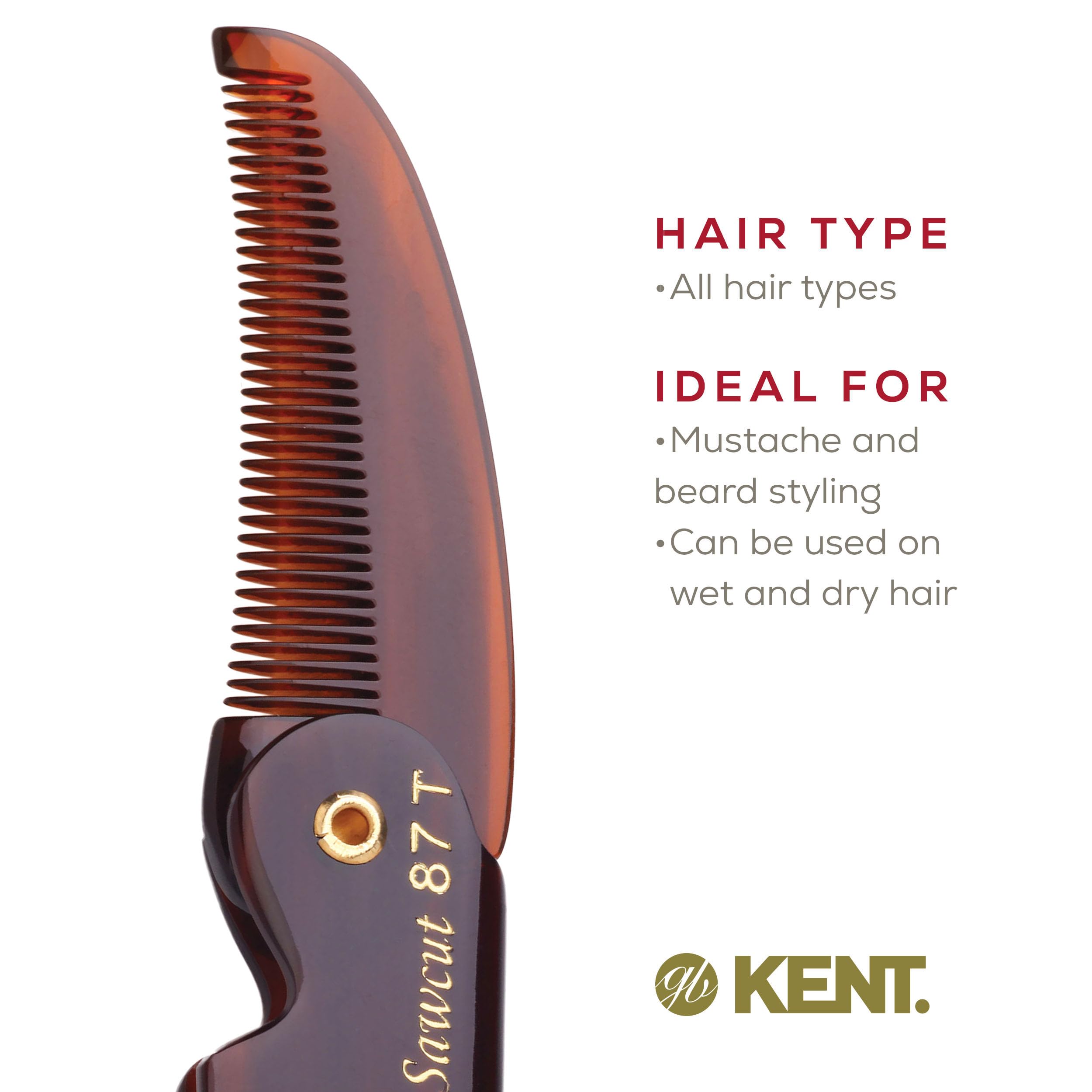 Kent 87T being used on facial hair for neat grooming