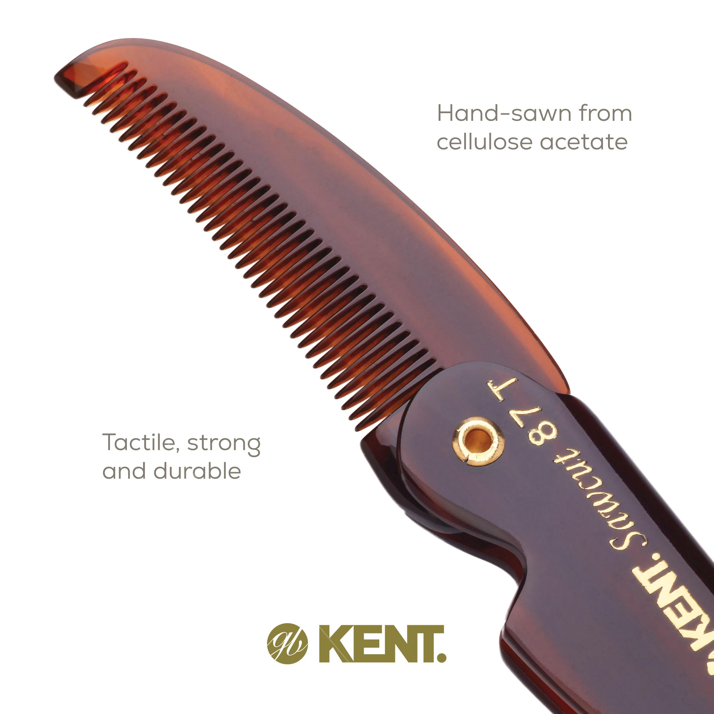 Cellulose acetate Kent 87T material reduces static for smooth hair