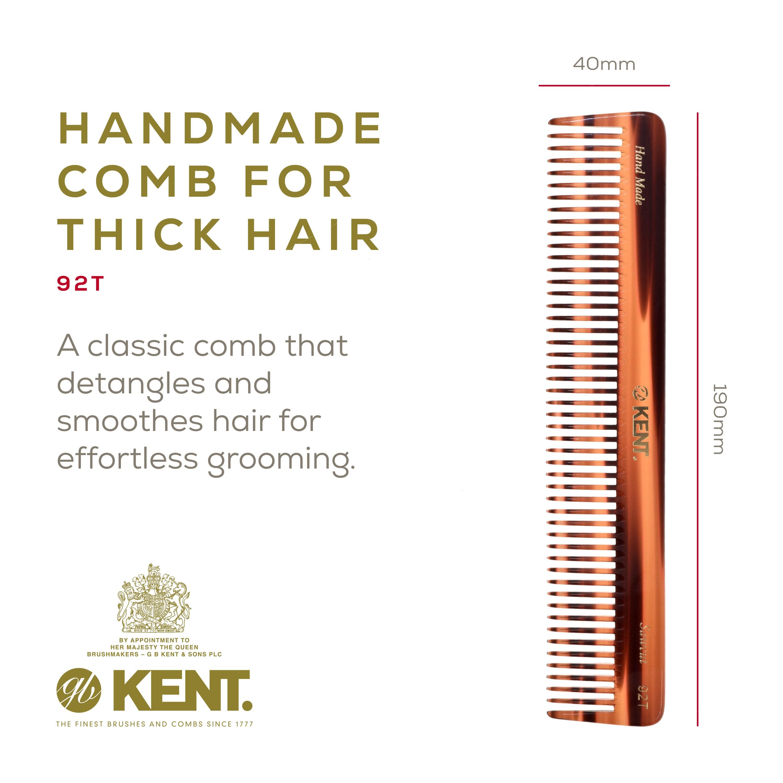 Kent 92T detangler used on wet hair to ease knots.