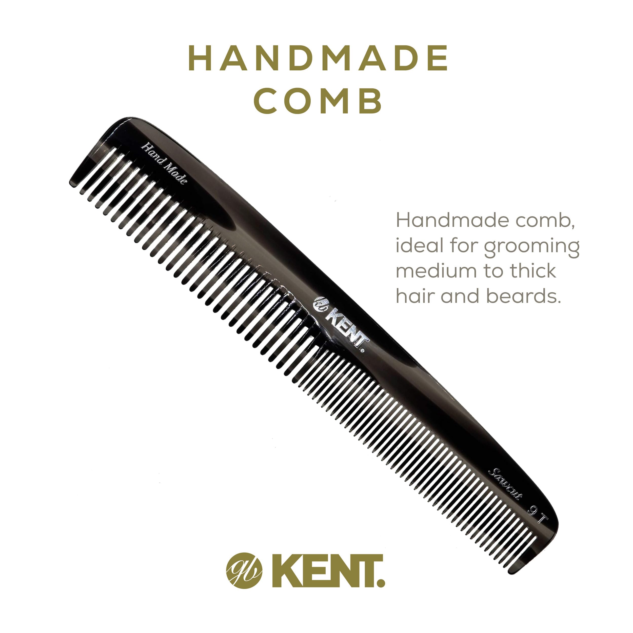 Kent 9T hand-polished black graphite finish on the comb