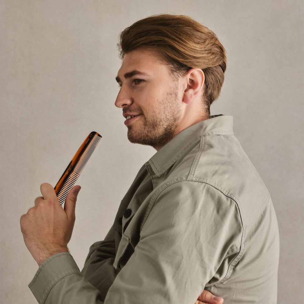 Kent 9T tortoiseshell mustache-beard grooming tool for daily styling