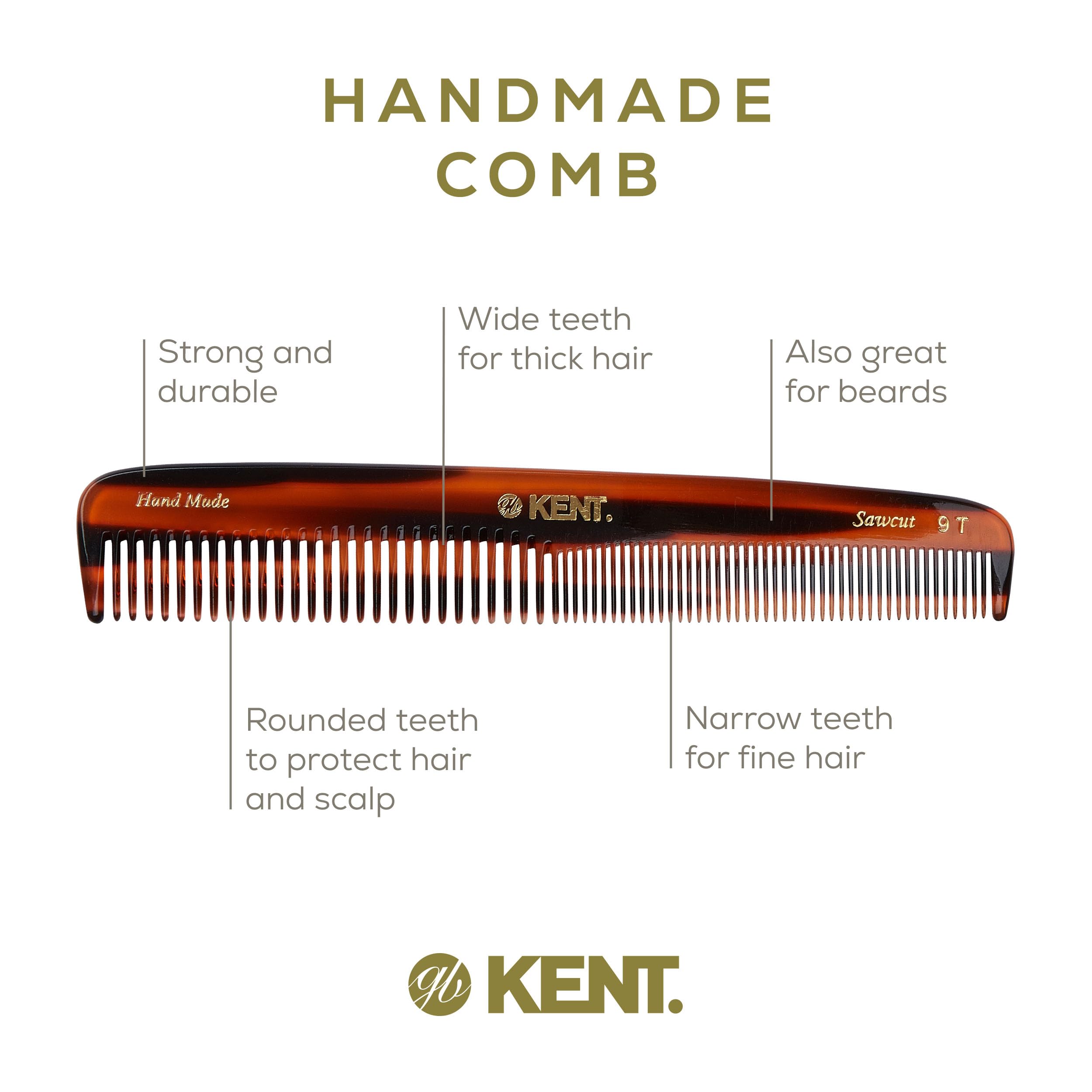 Kent 9T tortoiseshell saw-cut-finish provides crisp edges and comfortable use