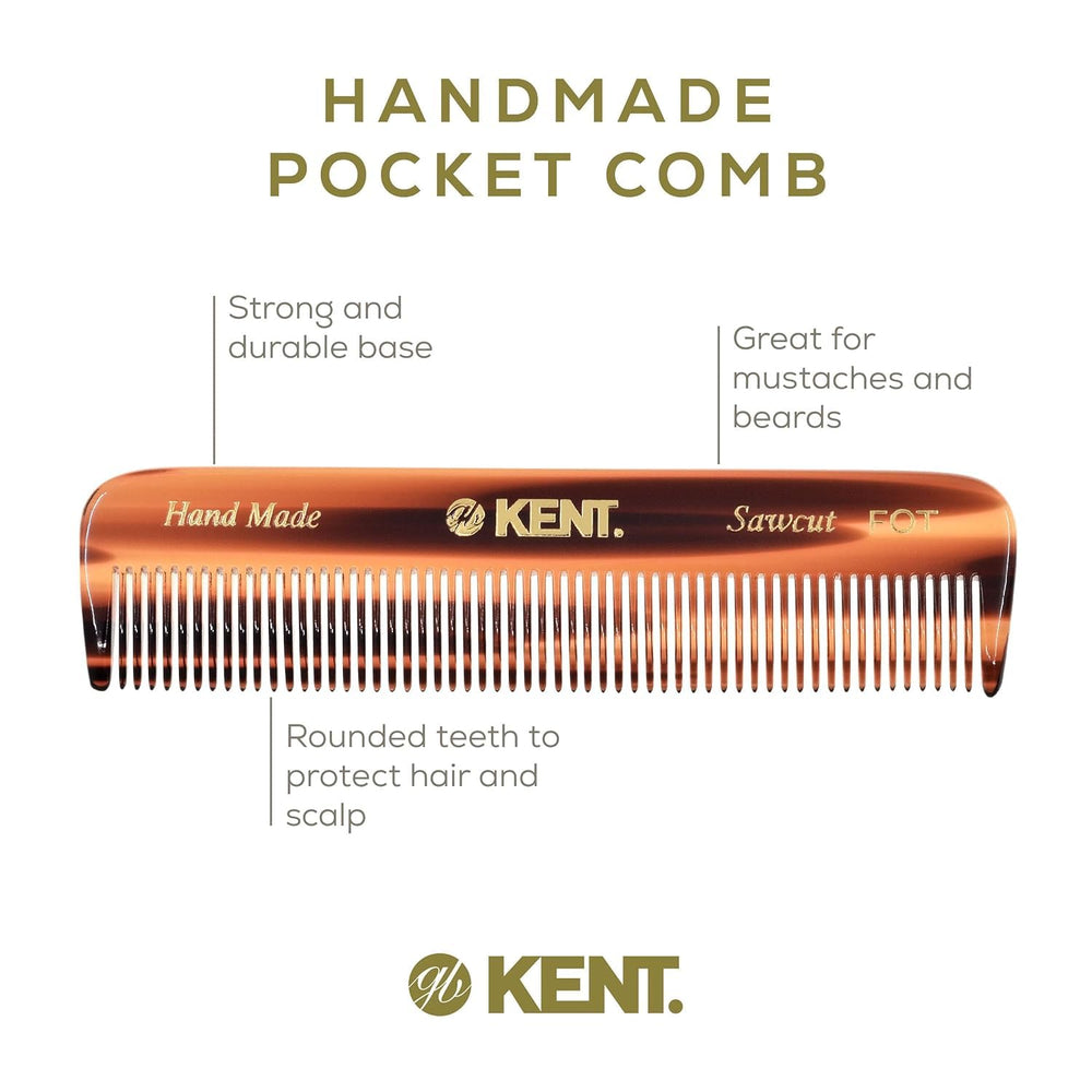 Kent A FOT travel-size pocket comb for on-the-go touch-ups.
