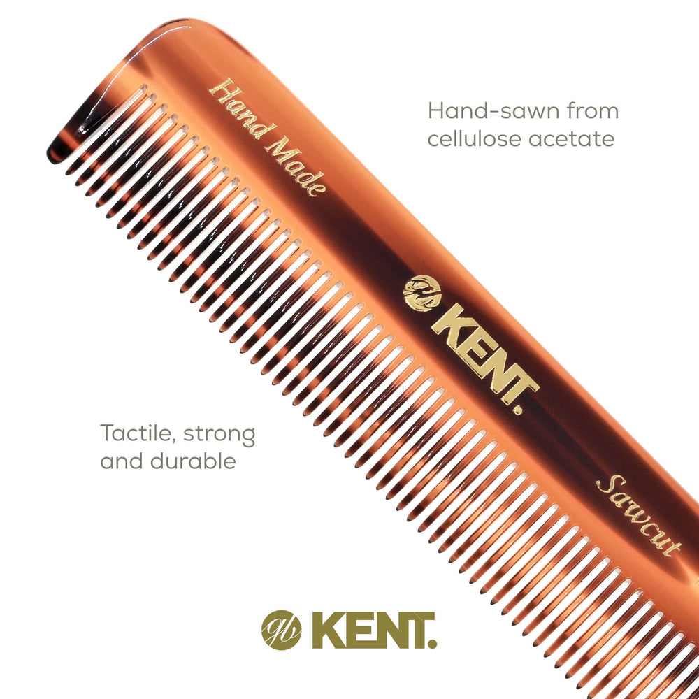 Kent A FOT pocket comb ideal for styling mustache and beard with fine teeth.