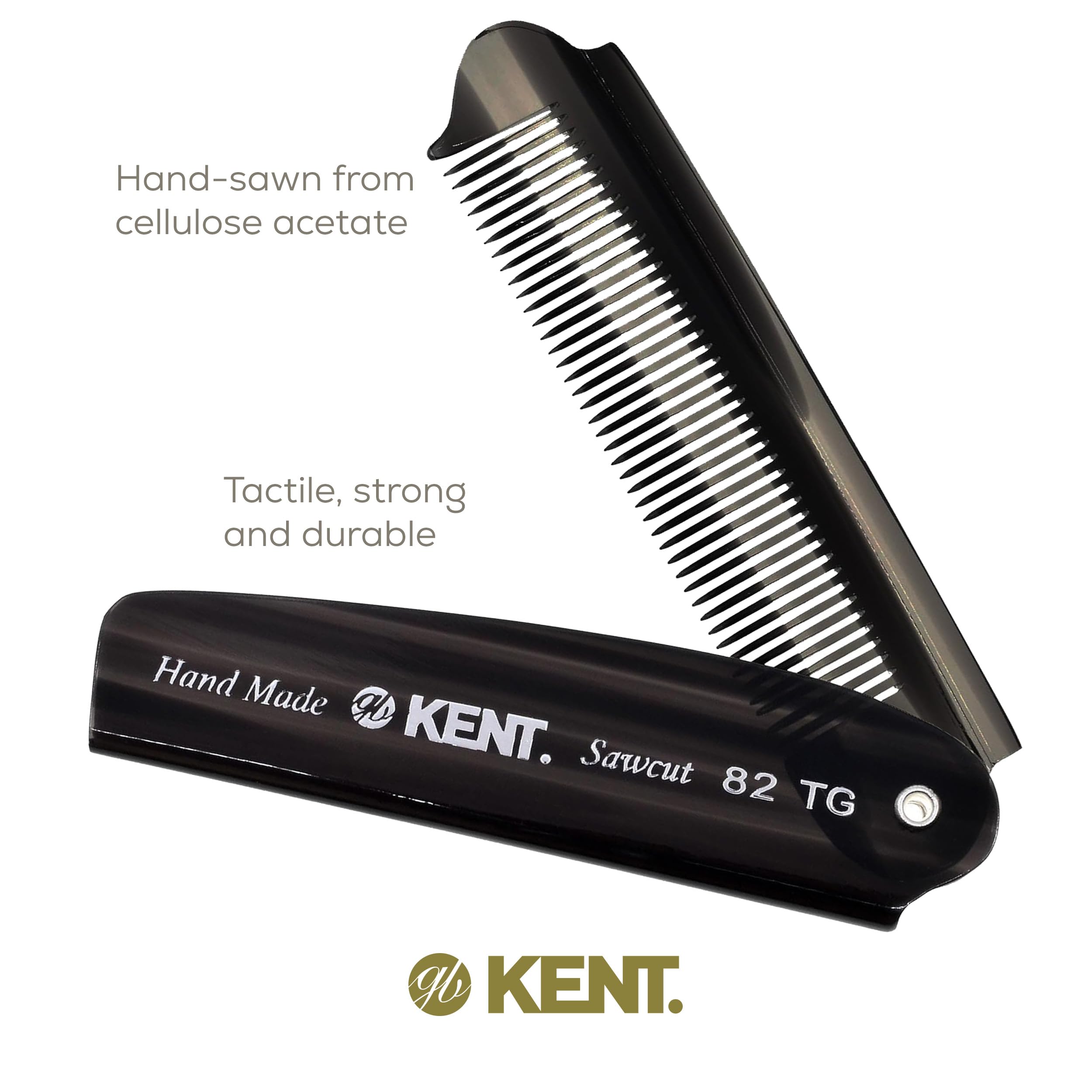 Kent cellulose acetate material minimizes static and feels tactile.