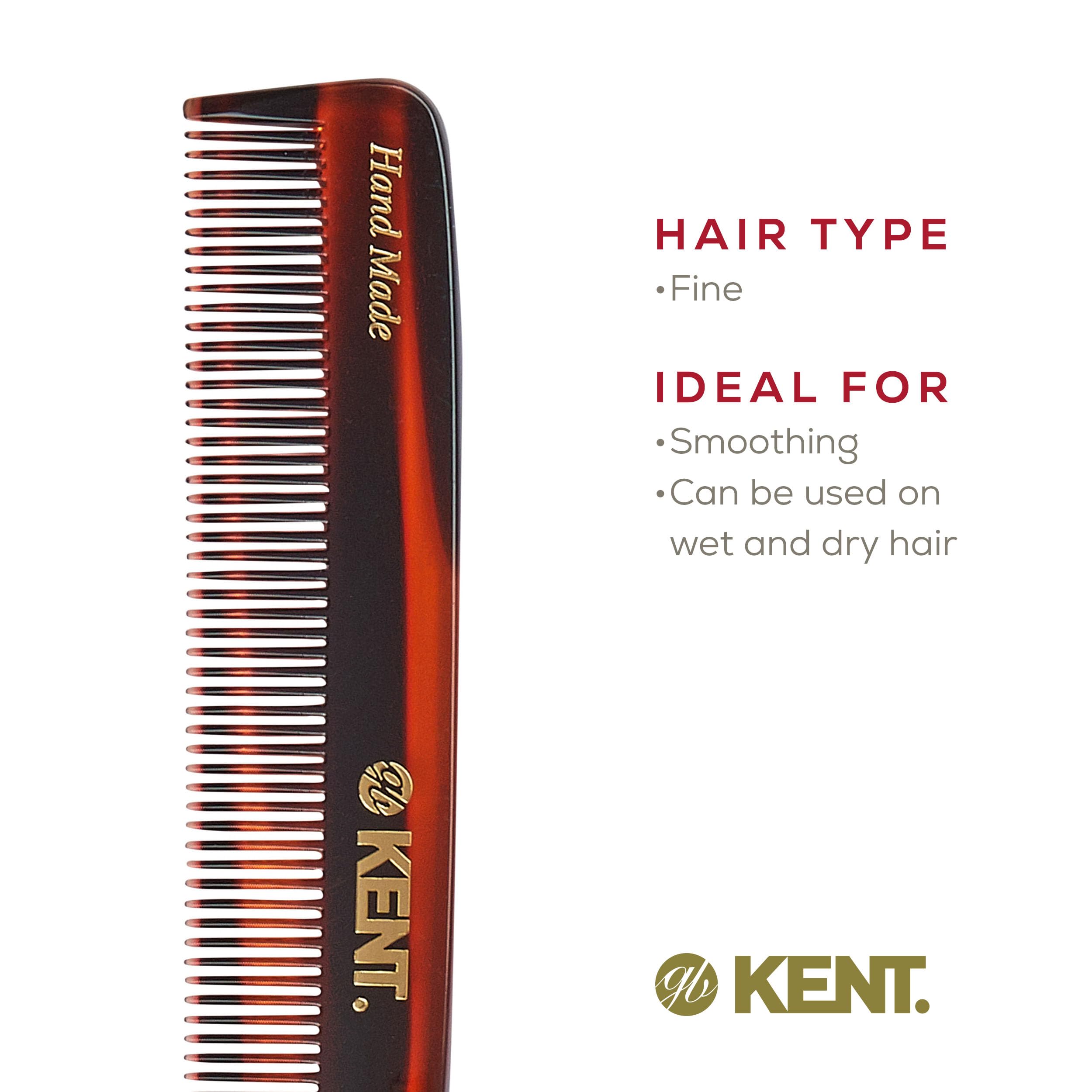 Kent F3T travel-friendly tortoiseshell comb fits your bag