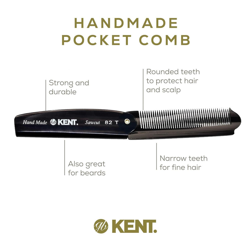 Kent hand-polished teeth glide softly to avoid snagging.