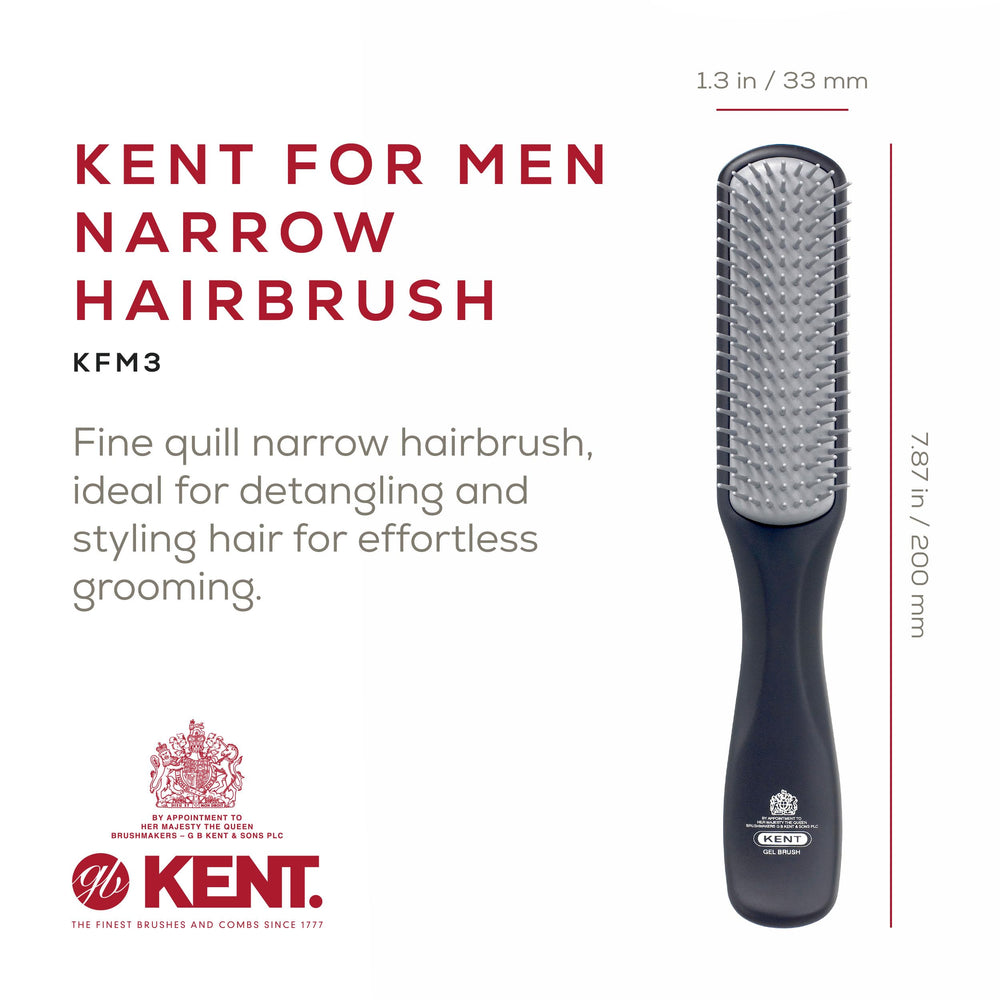 Kent KFM3 ionic anti-static bristles reduce static while styling