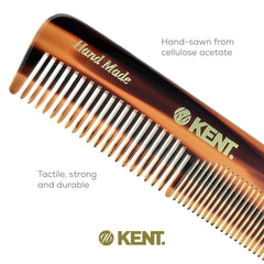 Kent OT Tortoise Pocket Comb is compact for travel grooming.