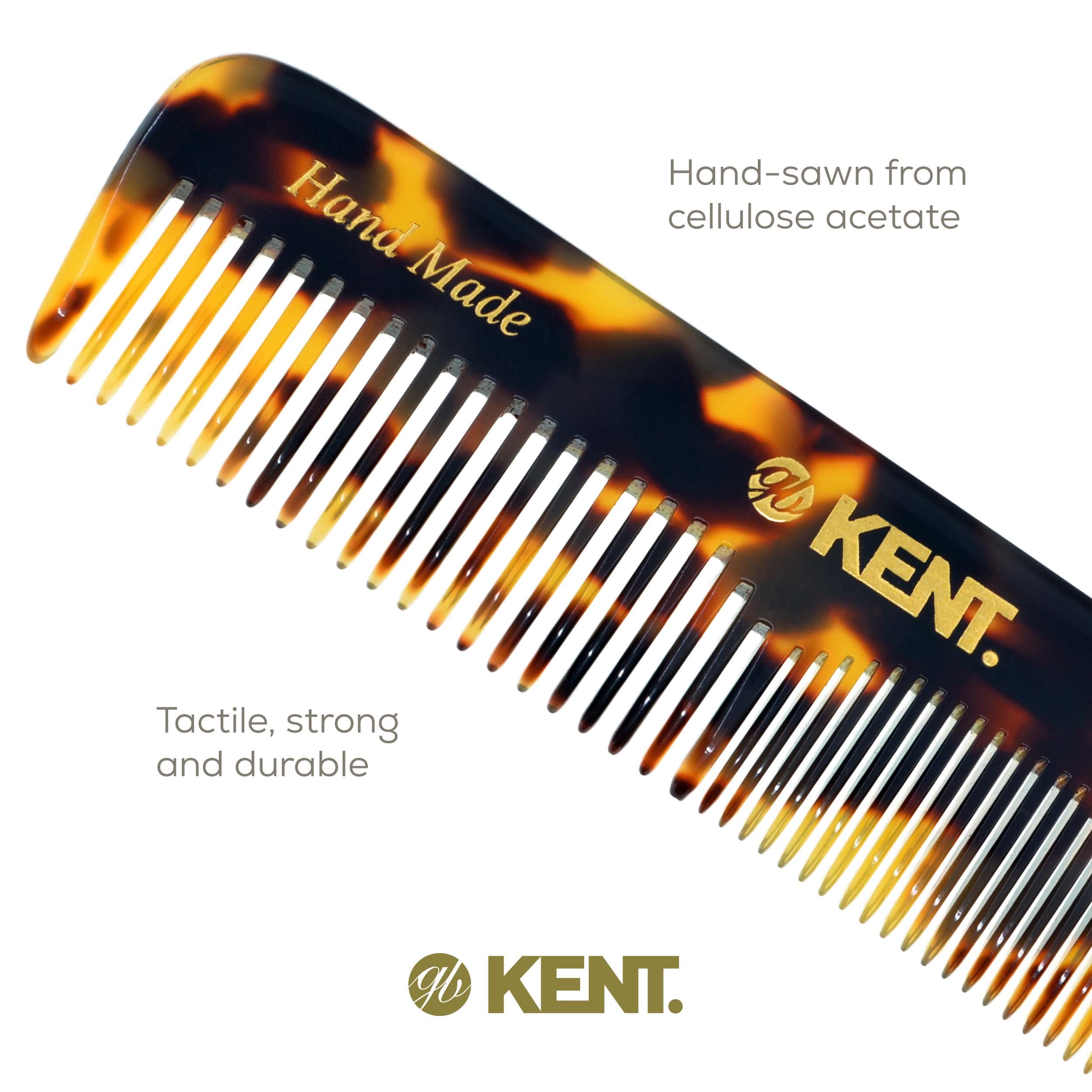 Kent OT TY pocket comb in cellulose acetate for durable, smooth teeth