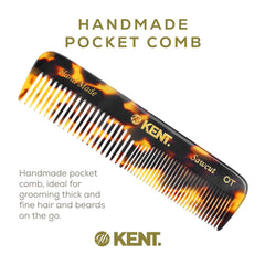 Kent OT TY pocket comb with fine teeth for smooth styling